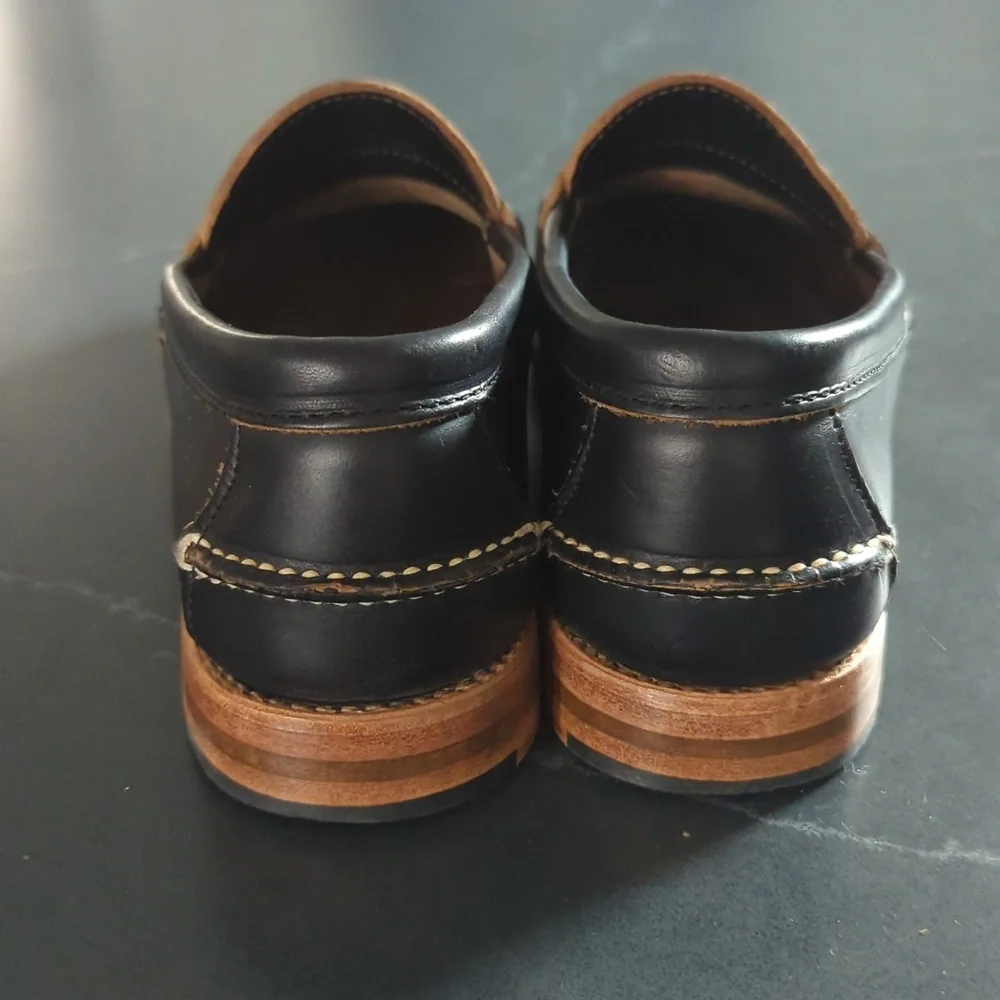 Rancourt & Co. Black Leather Pinch Penny Loafers - 10 D - Picture 3 of 11